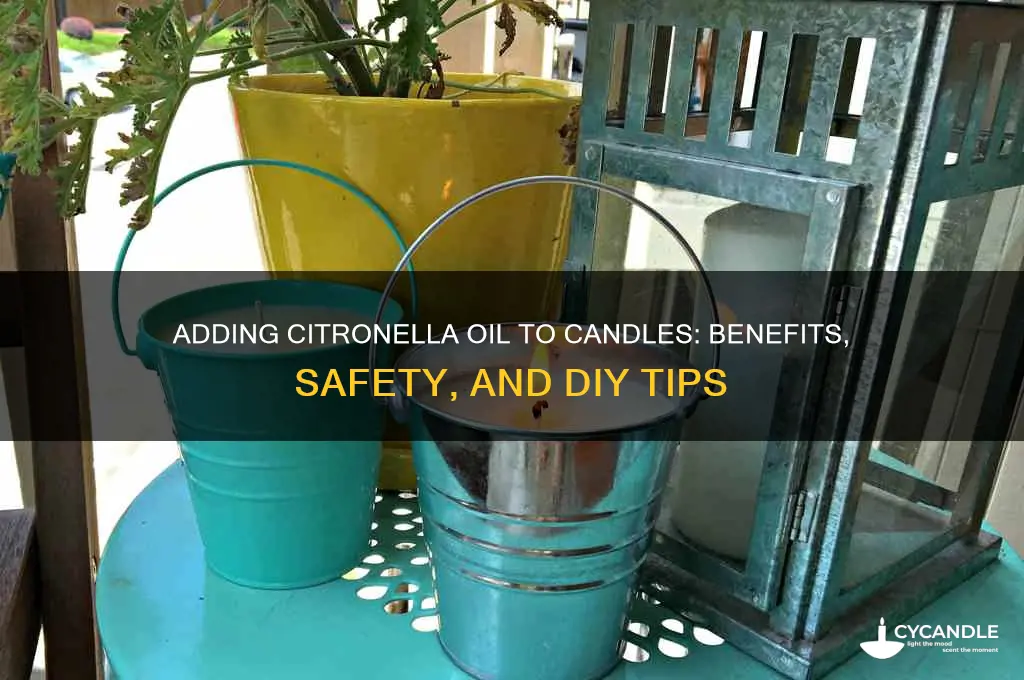 can i add citronella oil to a candle