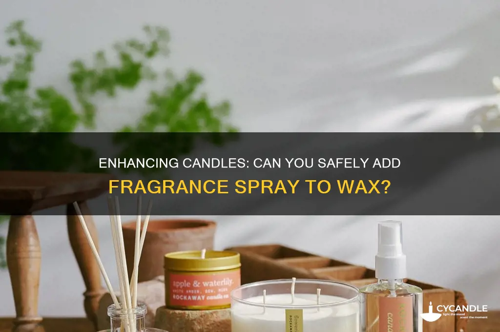 can i add fragramce spray to candles