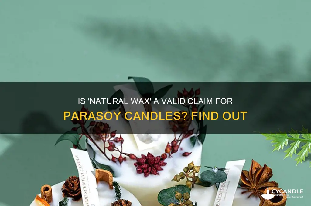can i advertise my parasoy candle as natural wax