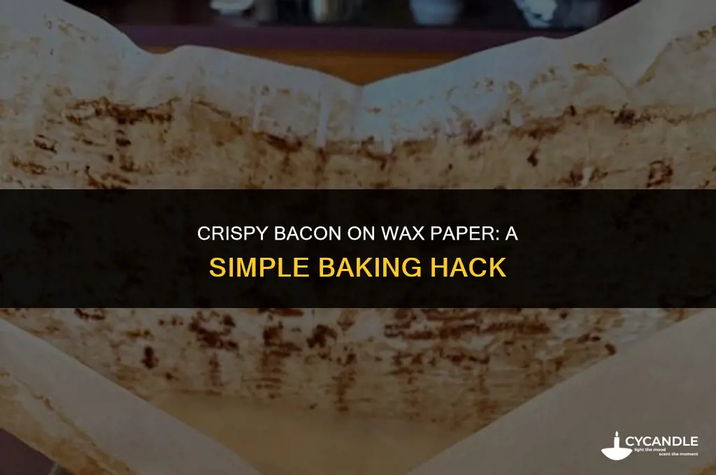 can i bake bacon on wax paper