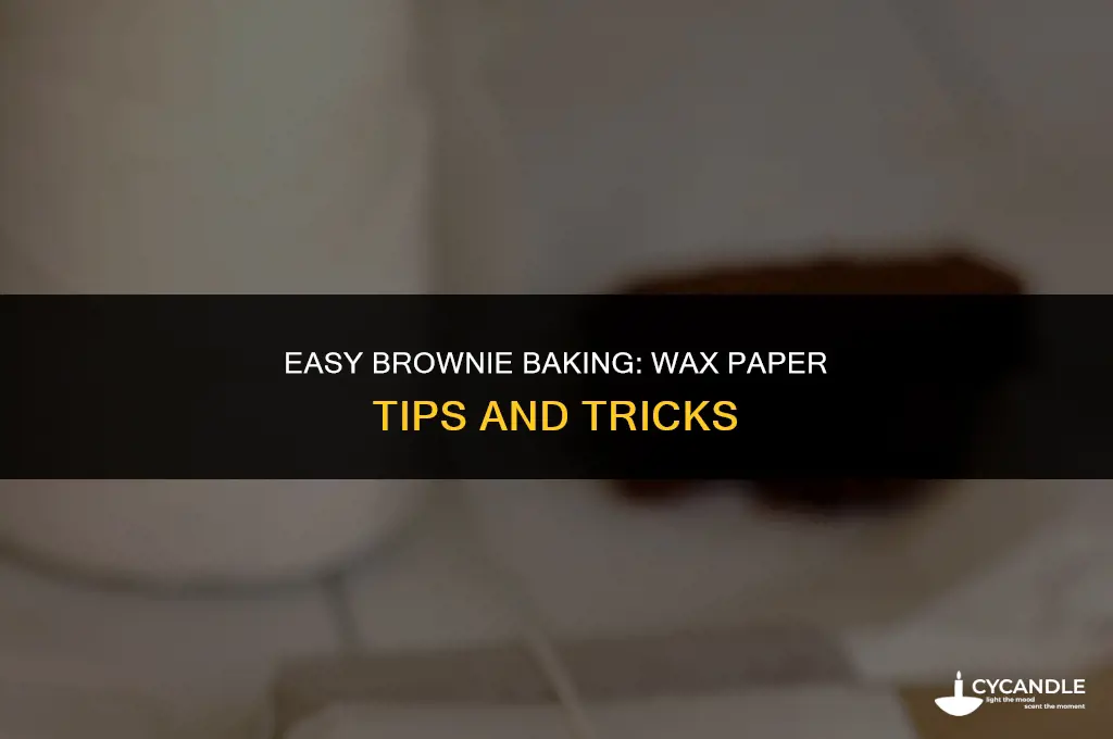 can i bake brownies on wax paper