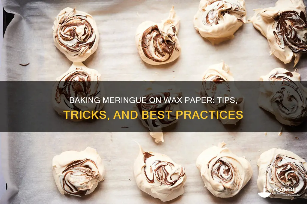 can i bake my meringue on wax paper