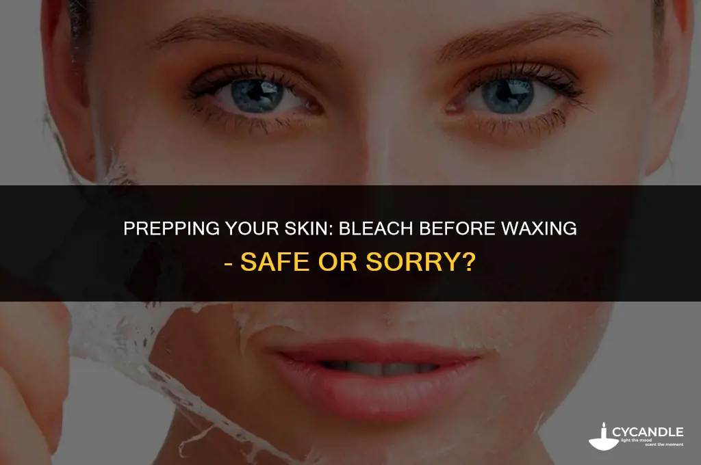 can i bleach my face before waxing