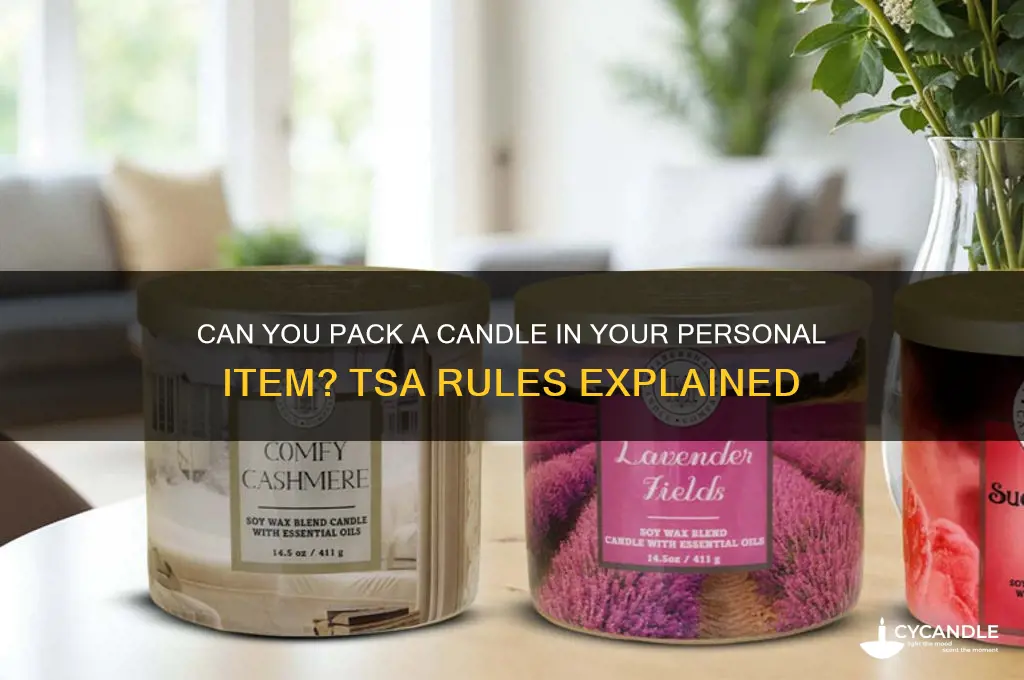 can i bring a candle in my personal item