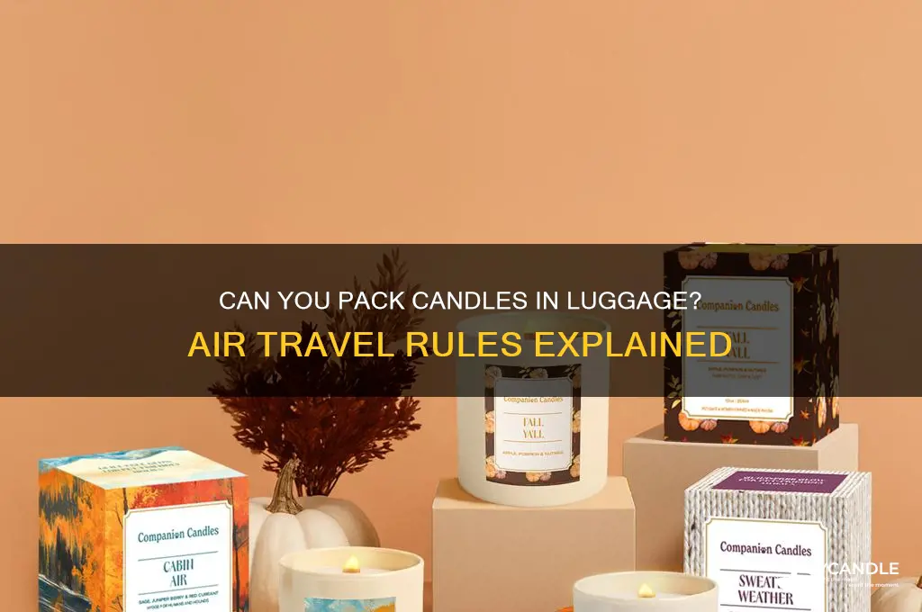 can i bring a candle on a plan