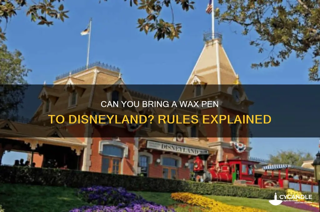 can i bring a wax pen to disneyland