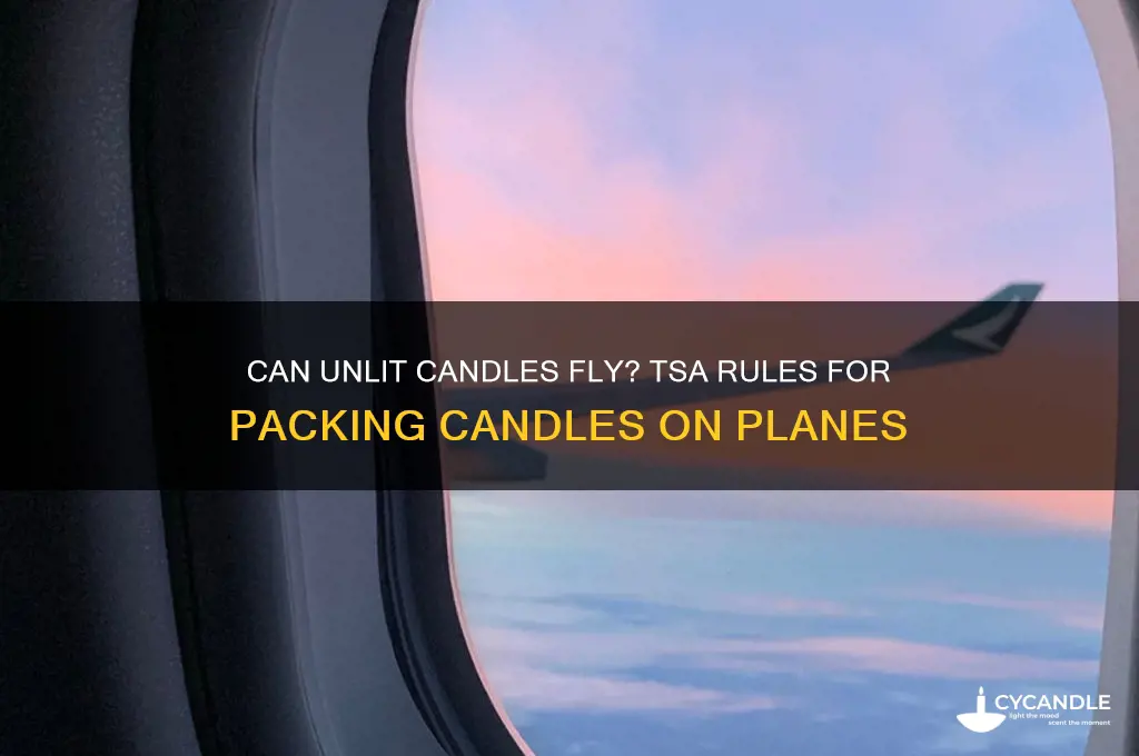 can i bring an unlit candle on a plane
