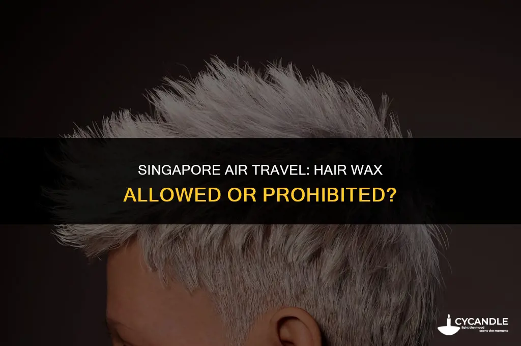 can i bring hair wax on a plane singapore