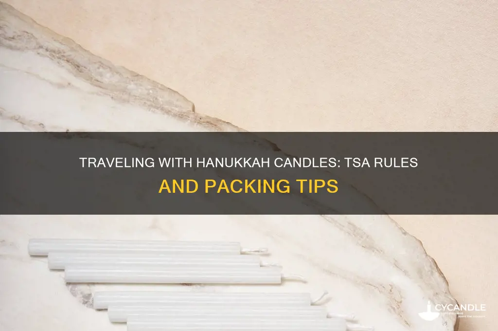 can i bring hanukkah candles on a plane