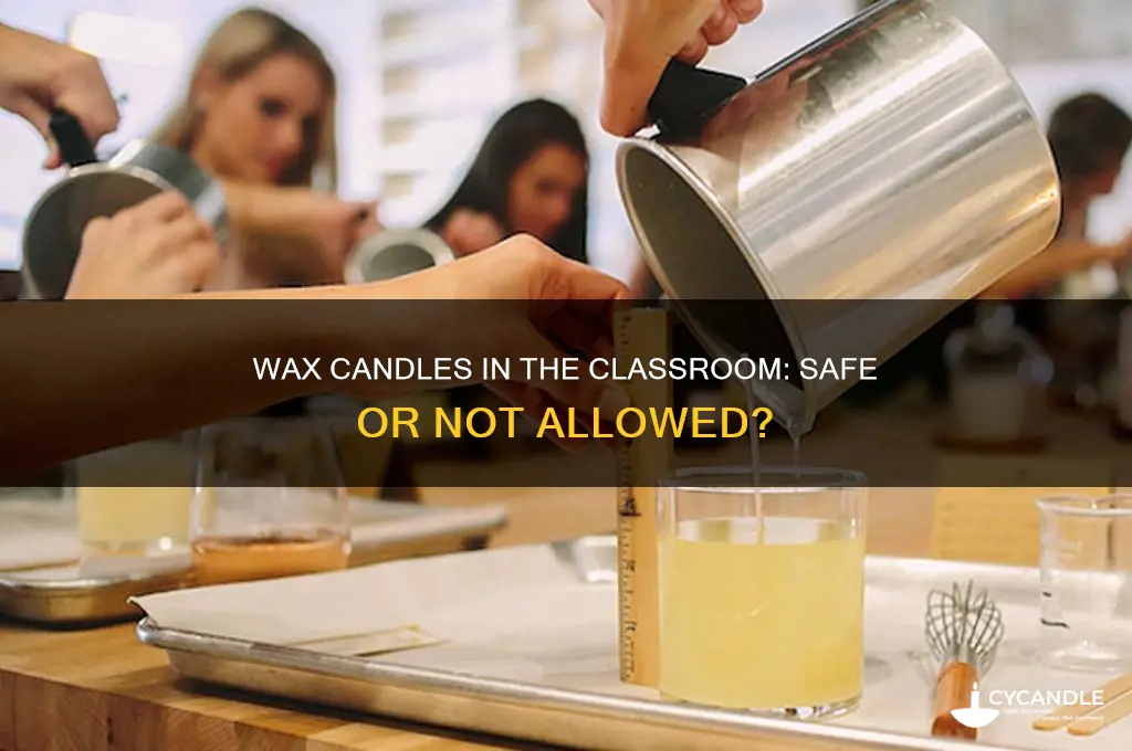 can i bring wax candles in a classroom