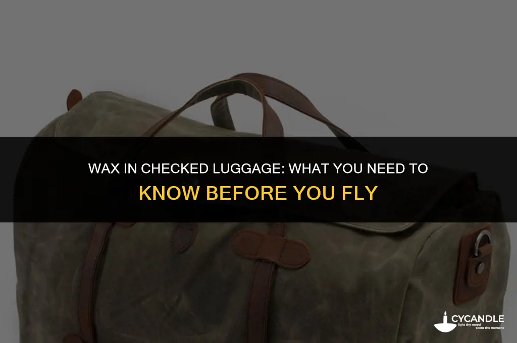 can i bring wax in my checked luggage