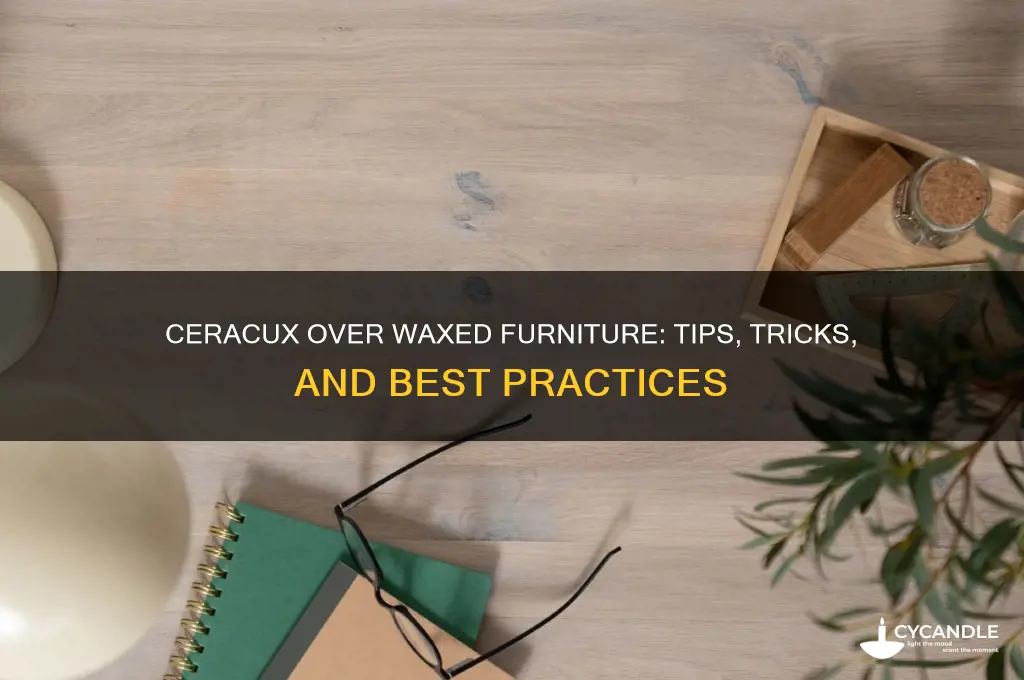 can i ceracux over waxed furniture