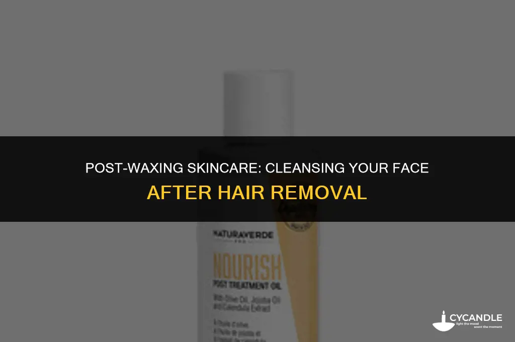can i cleanse my face after waxing