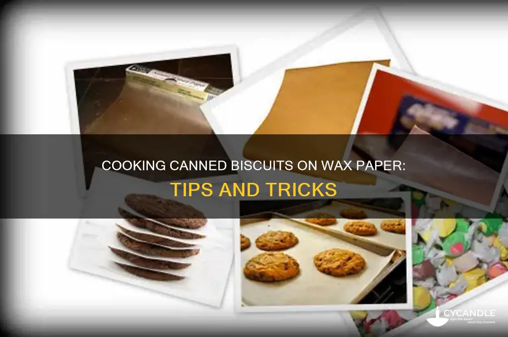 can i cook canned biscuits on wax paper