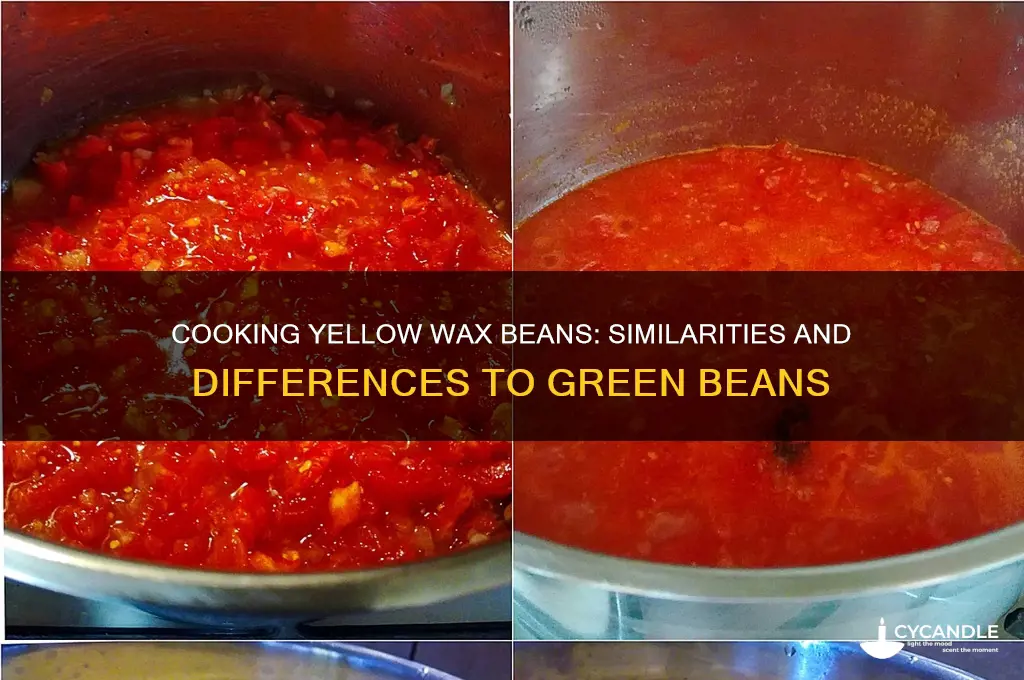 can i cook yellow wax beans like green beans