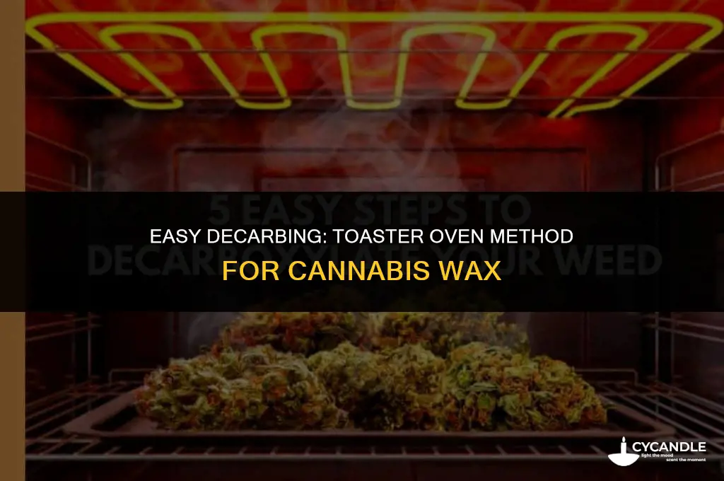 can i decarb wax in toaster oven