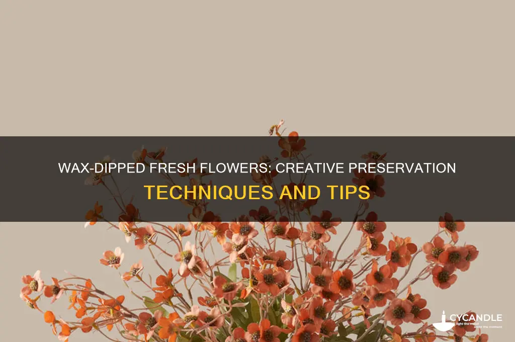 can i dipped fresh flowers in wax