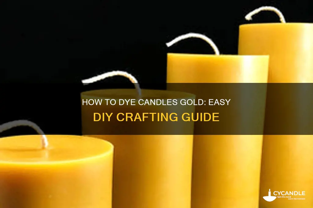 can i dye candles gold