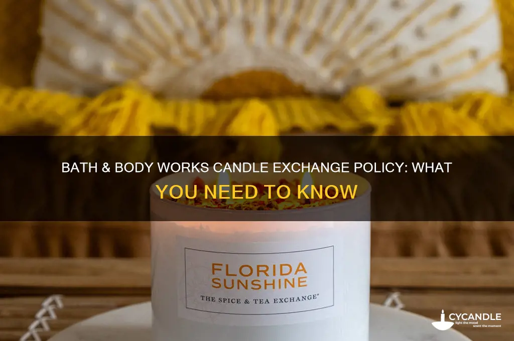 can i exchange a candle at bath and body works