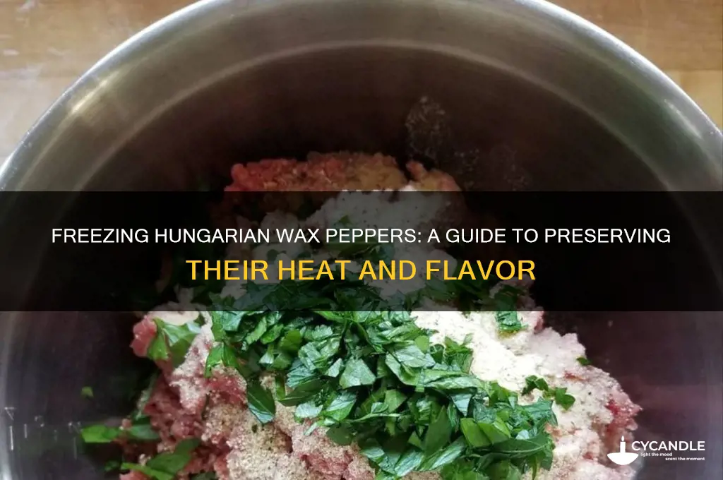 can i freeze hungarian wax peppers