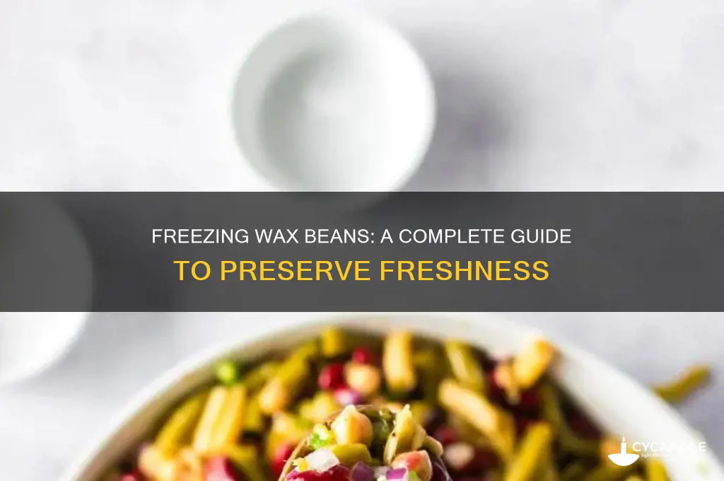 can i freeze wax beans