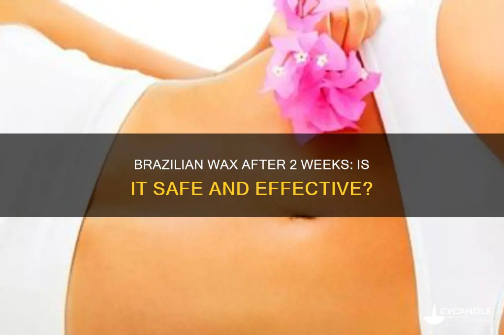 can i get a brazilian wax after 2 weeks