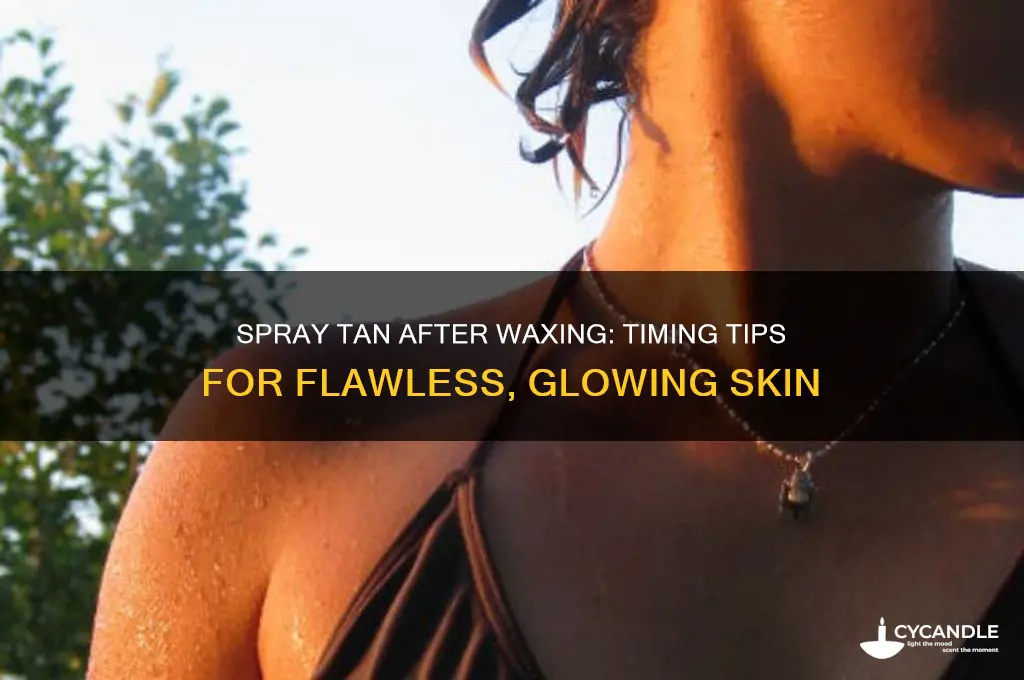 can i get a spray tan after a wax