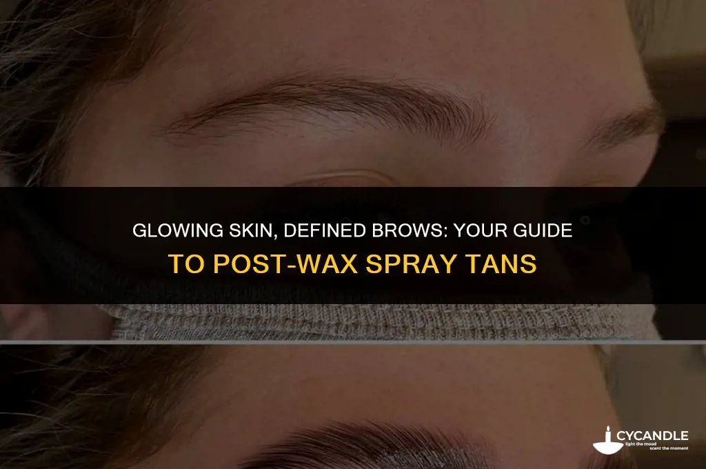 can i get a spray tan after eyebrow wax