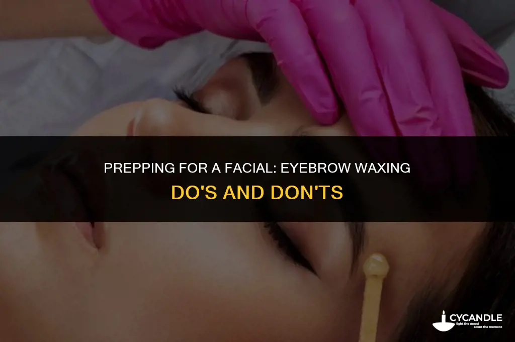 can i get my eyebrows waxed before a facial