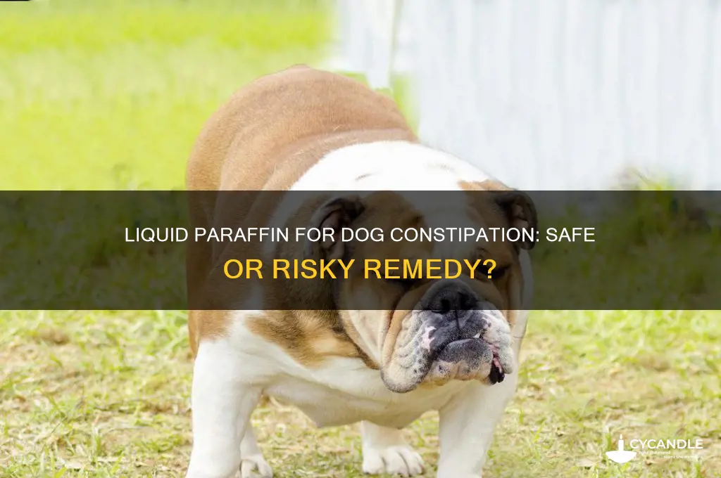 can i give my dog liquid paraffin for constipation