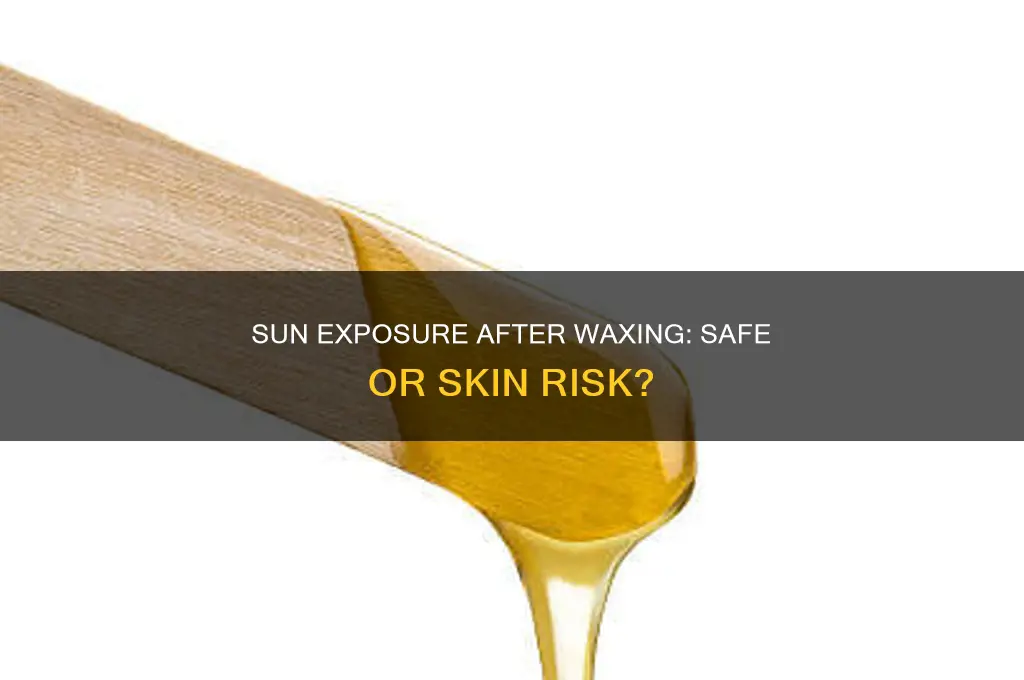 can i go in the sun after a wax