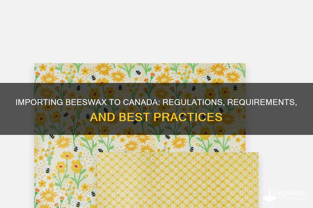 can i import beeswax into canada