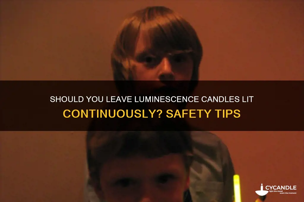 can i leave luminesence candles let all the time