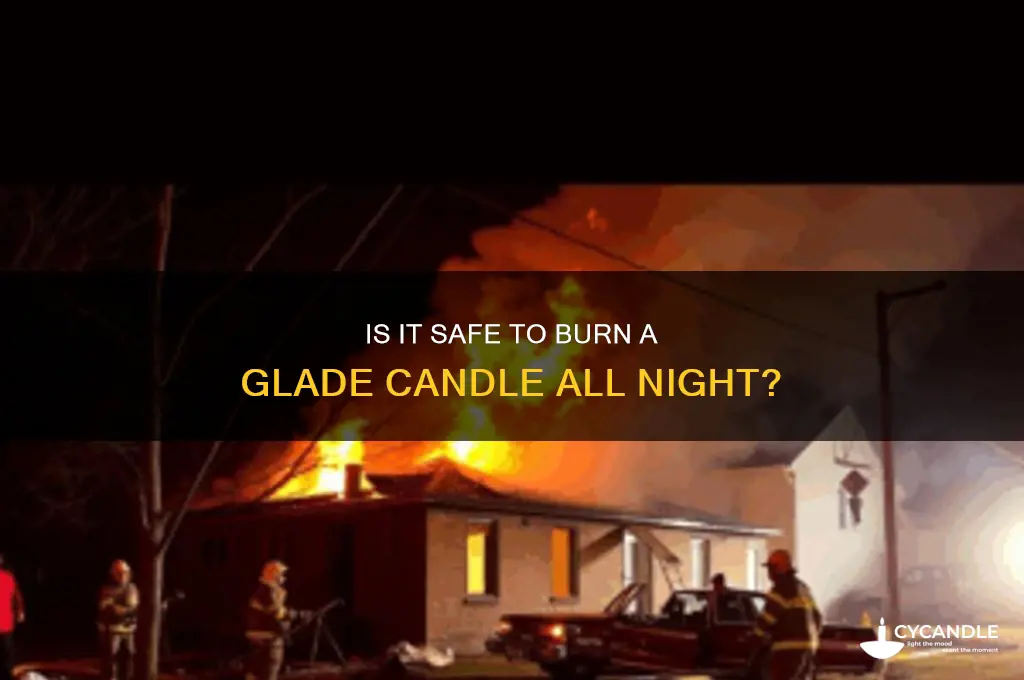 can i let a glade candle burn all nught