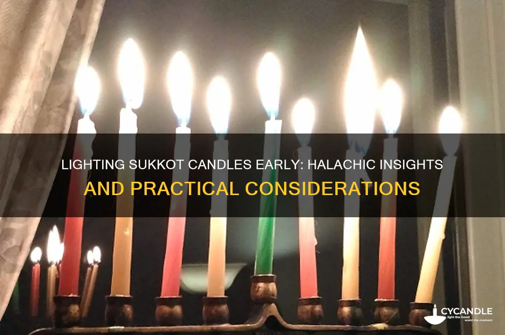 can i light the candles earlier for sukkot