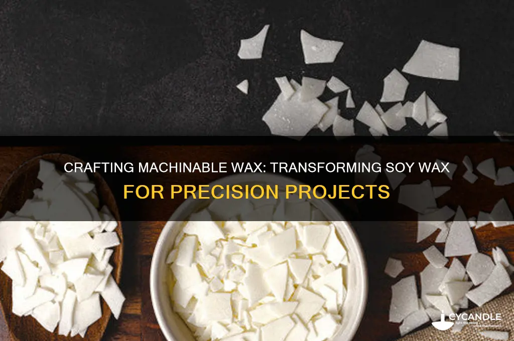 can i make machinable wax from soy wax