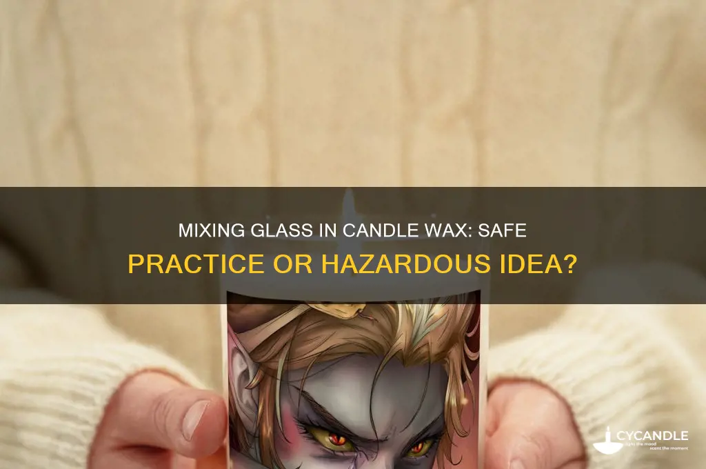 can i mix glass in candle wax