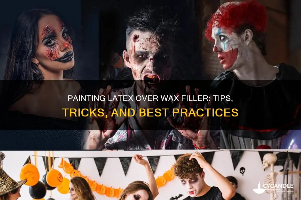 can i paint latex over wax filler