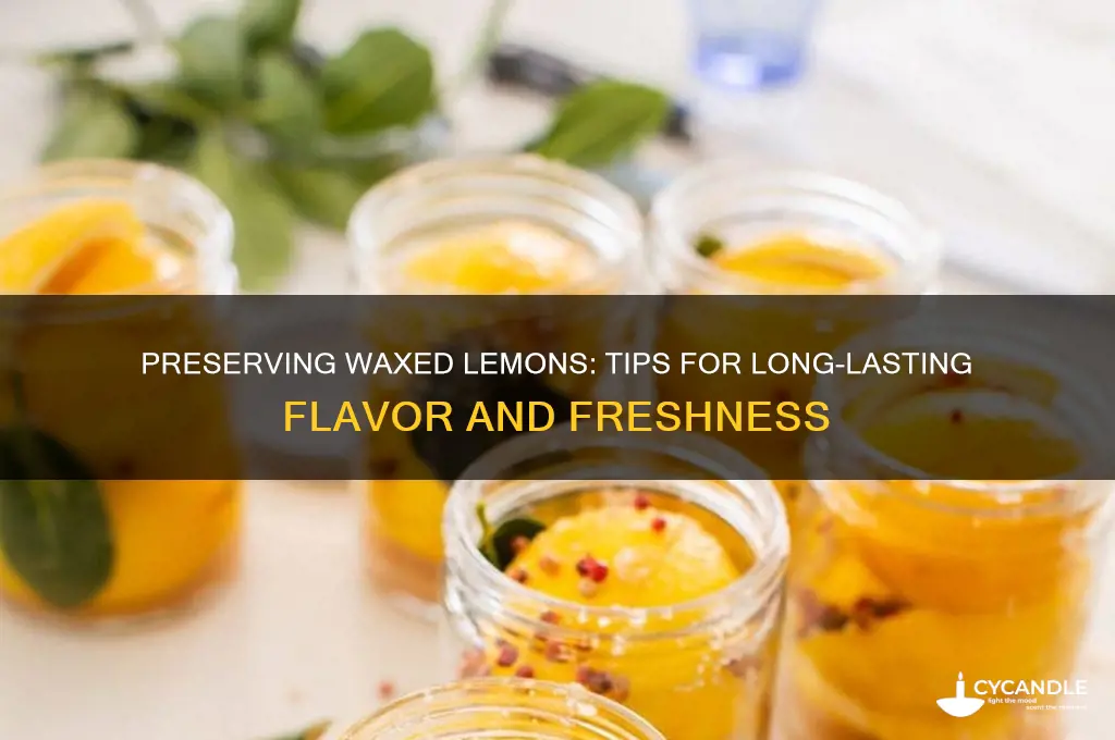 can i preserve waxed lemons