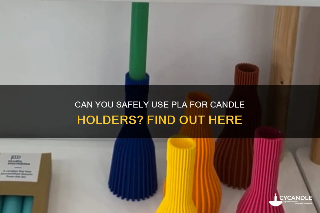 can i put a candle in pla