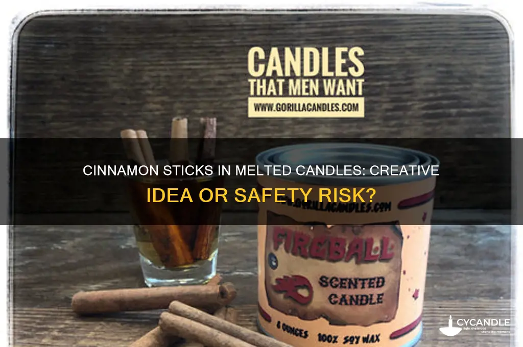 can i put a cinnamon sticks in melted candles