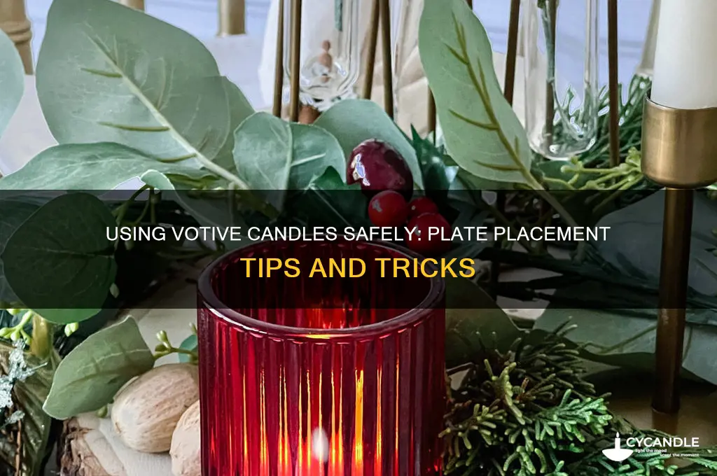 can i put a votive candle on a plate