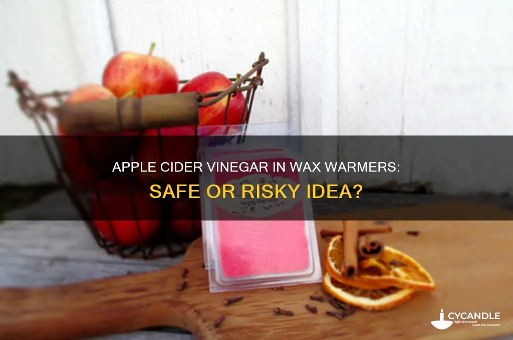 can i put apple cider vinegar in wax warmer