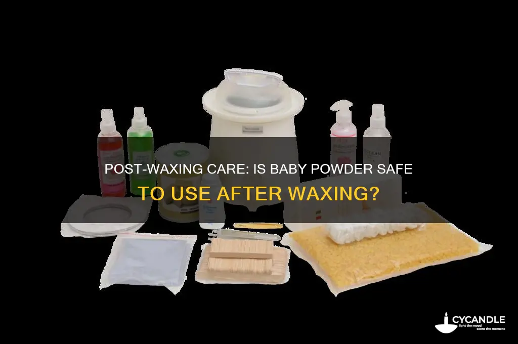 can i put baby powder after waxing
