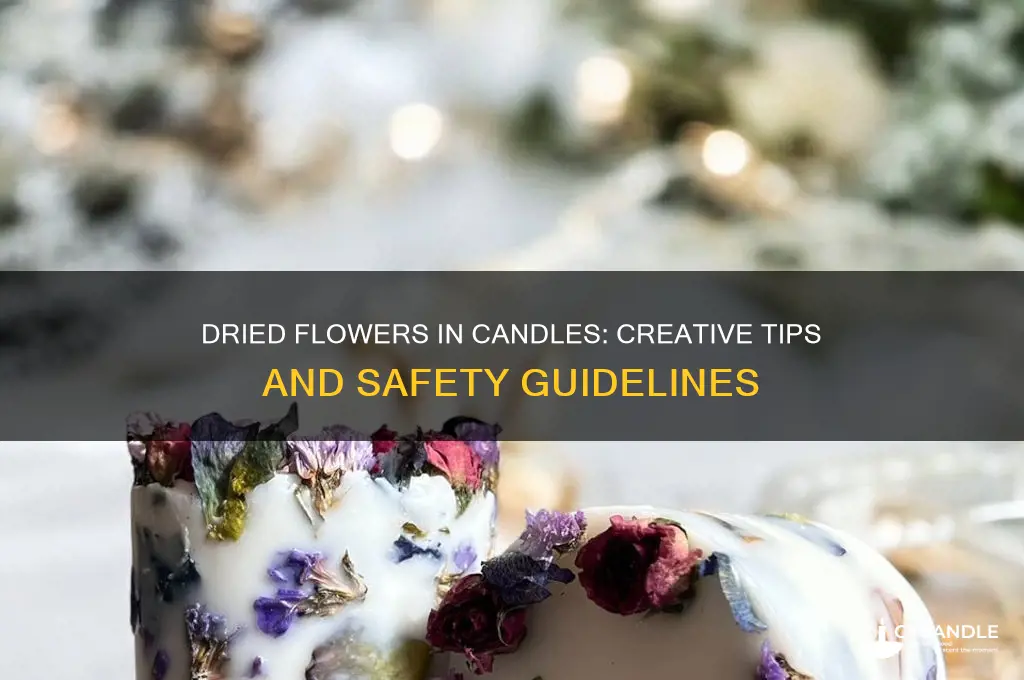 can i put dried flowers in candles