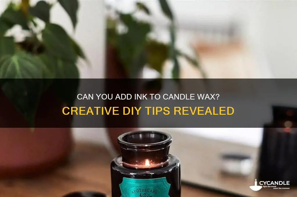 can i put ink in candle wax