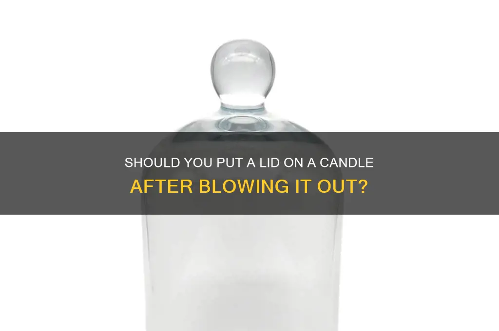 can i put lid on candle after blowing out