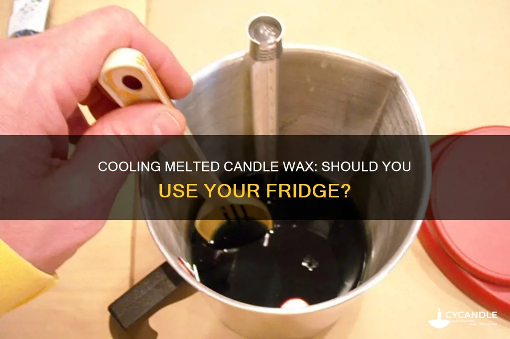 can i put melted candle wax in the fridge