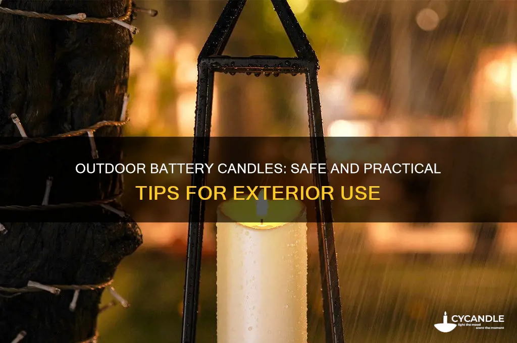 can i put my battery candle outside
