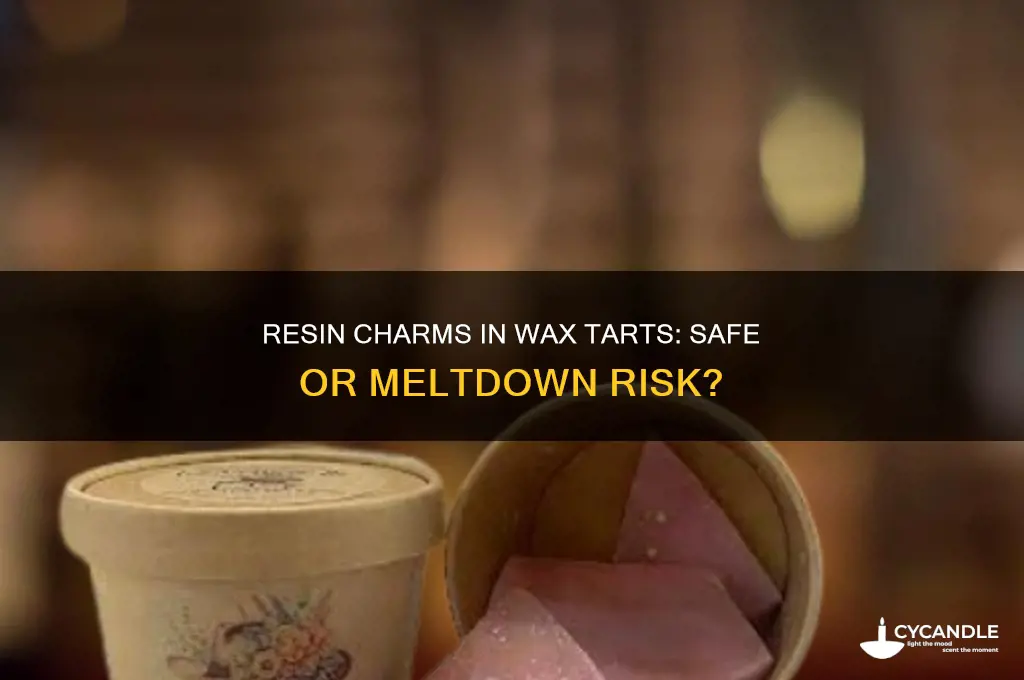 can i put resin charms in wax tarts